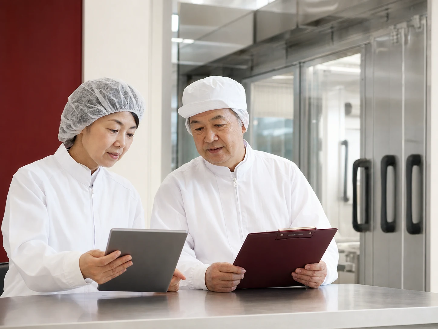 食肉加工会社の衛生管理とHACCP記録を確認する責任者と経営者